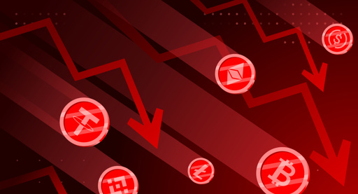 Crypto-aandelen gaan door het putje